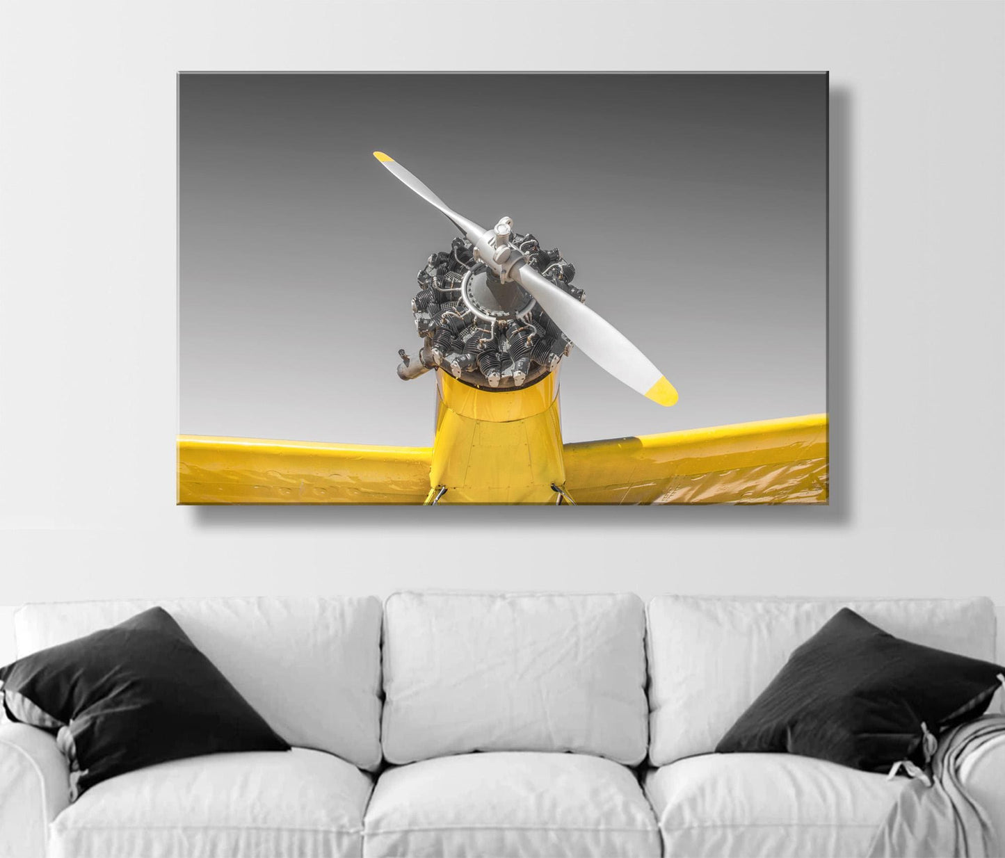 Aviation Wall Decor with Vintage Crop Duster Airplane as Pilot Gift