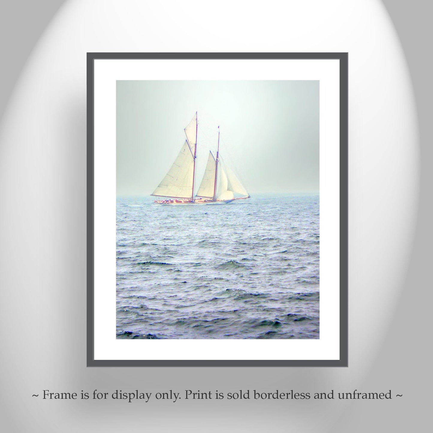 Schooner Sailboat Art Print at Pacific Ocean | Southern California Coast Nautical Wall Decor | San Diego
