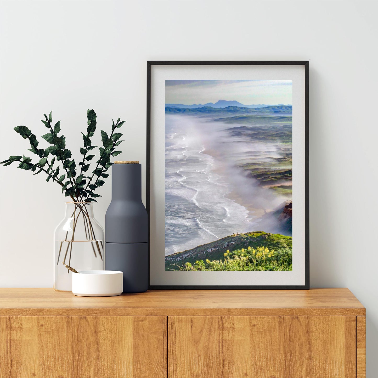 Point Reyes Seashore Marin Coast Art Print | California Beach Wildflowers
