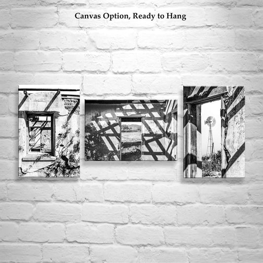 Old Adobe Ghost Ranch Photos – Black & White Desert Wall Art