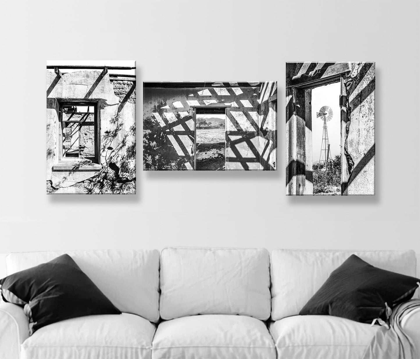 Old Adobe Ghost Ranch Photos – Black & White Desert Wall Art
