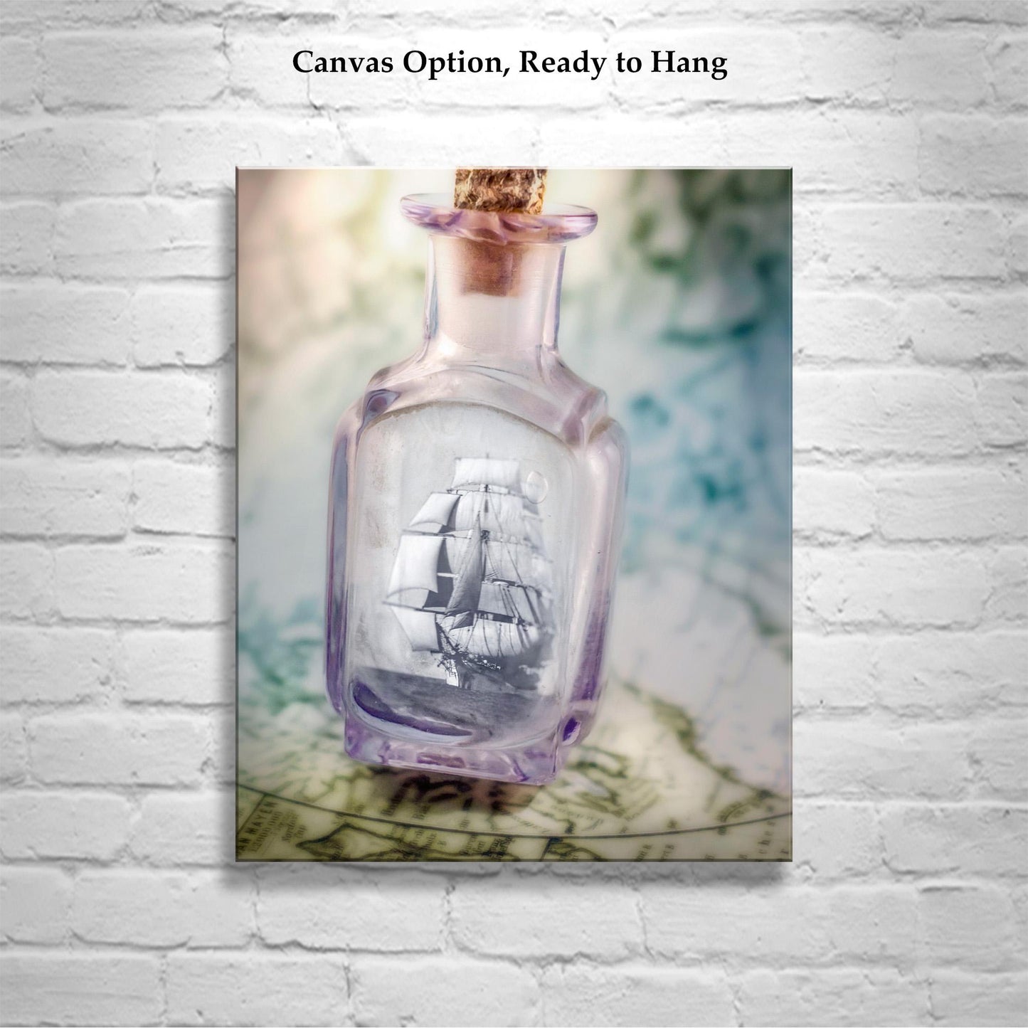Clipper Ship in a Bottle | Fine Art Romantic Nautical Print