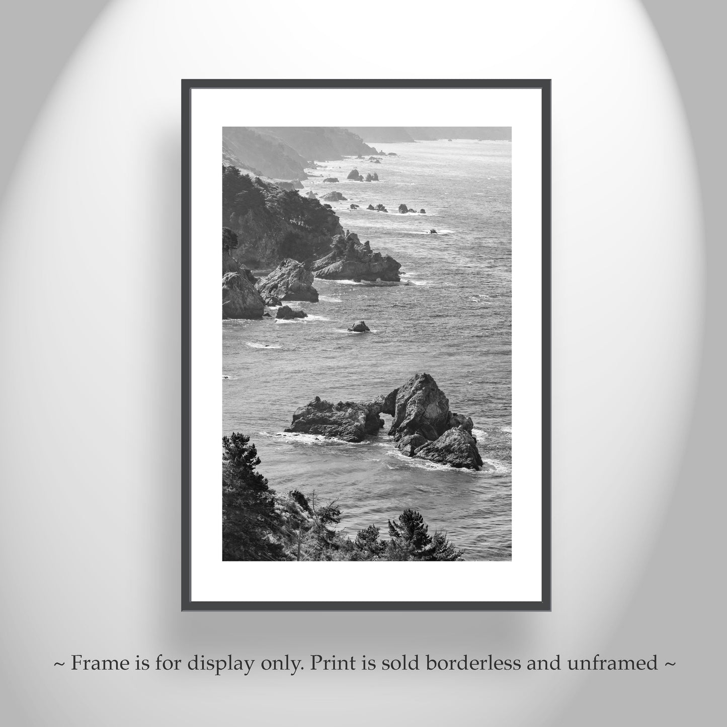 Big Sur Pacific Coast Highway Art Print | Vertical California Seacoast Picture for Home or Office