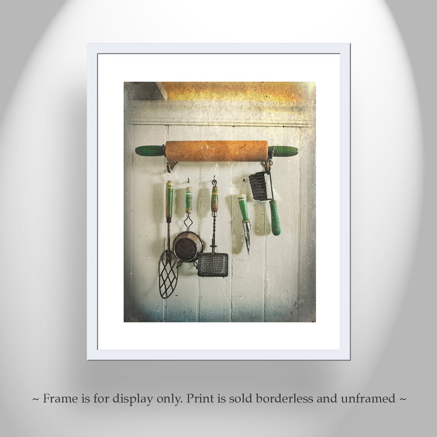 Vintage Kitchen Wall Art with Old Utensils as Home Decor Print | Block Island Decor