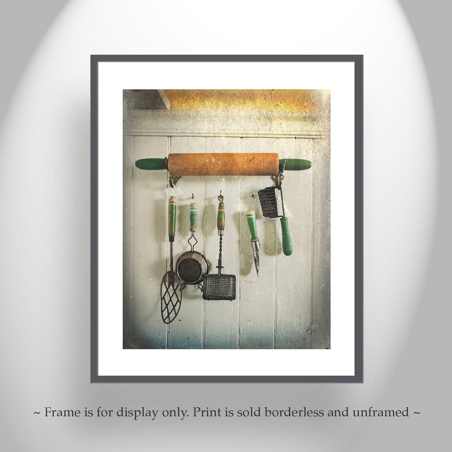 Vintage Kitchen Wall Art with Old Utensils as Home Decor Print | Block Island Decor