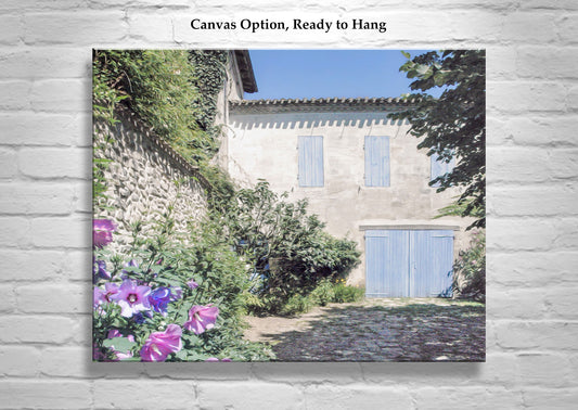 Quaint France Stone Cottage Print | French Village Wall Art
