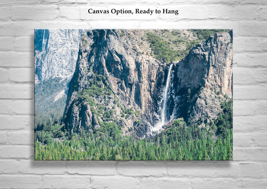 Bridal Veil Falls Photograph with Yosemite Valley Forest