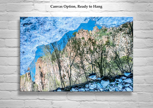 Abstract Fine Art Nature Print of Canyon Oasis Water Reflection