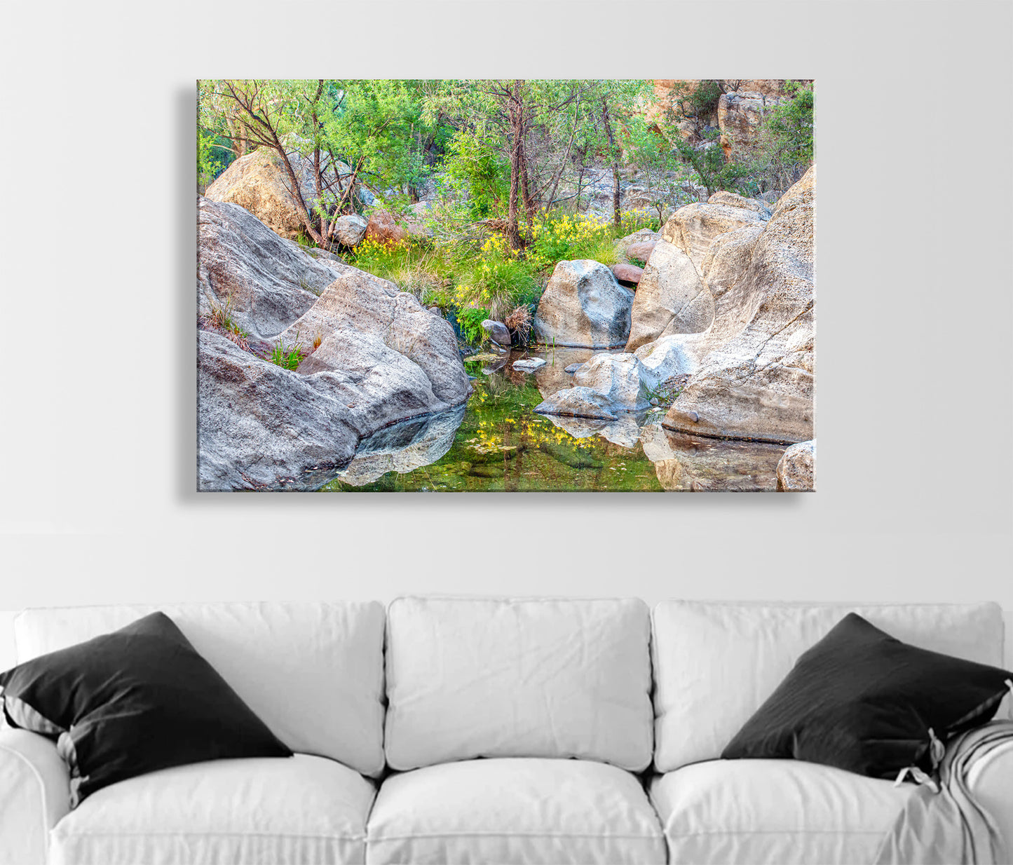 Desert Oasis Canyon Creek Wildflowers as Fine Art Nature Print