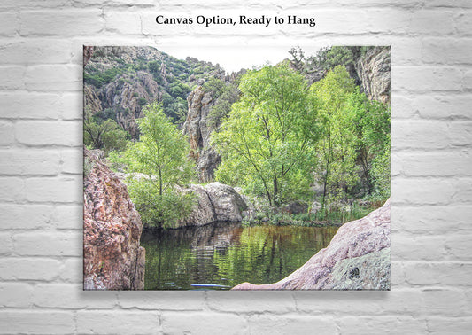 Arizona Desert Canyon Oasis Landscape Art Print | Wilderness Photography