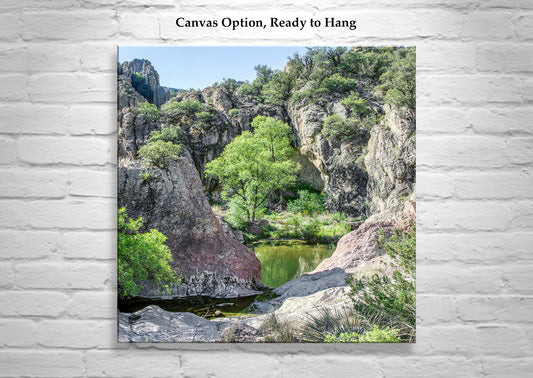 Mexico Border Arizona Desert Canyon Landscape Art Print | Square Picture