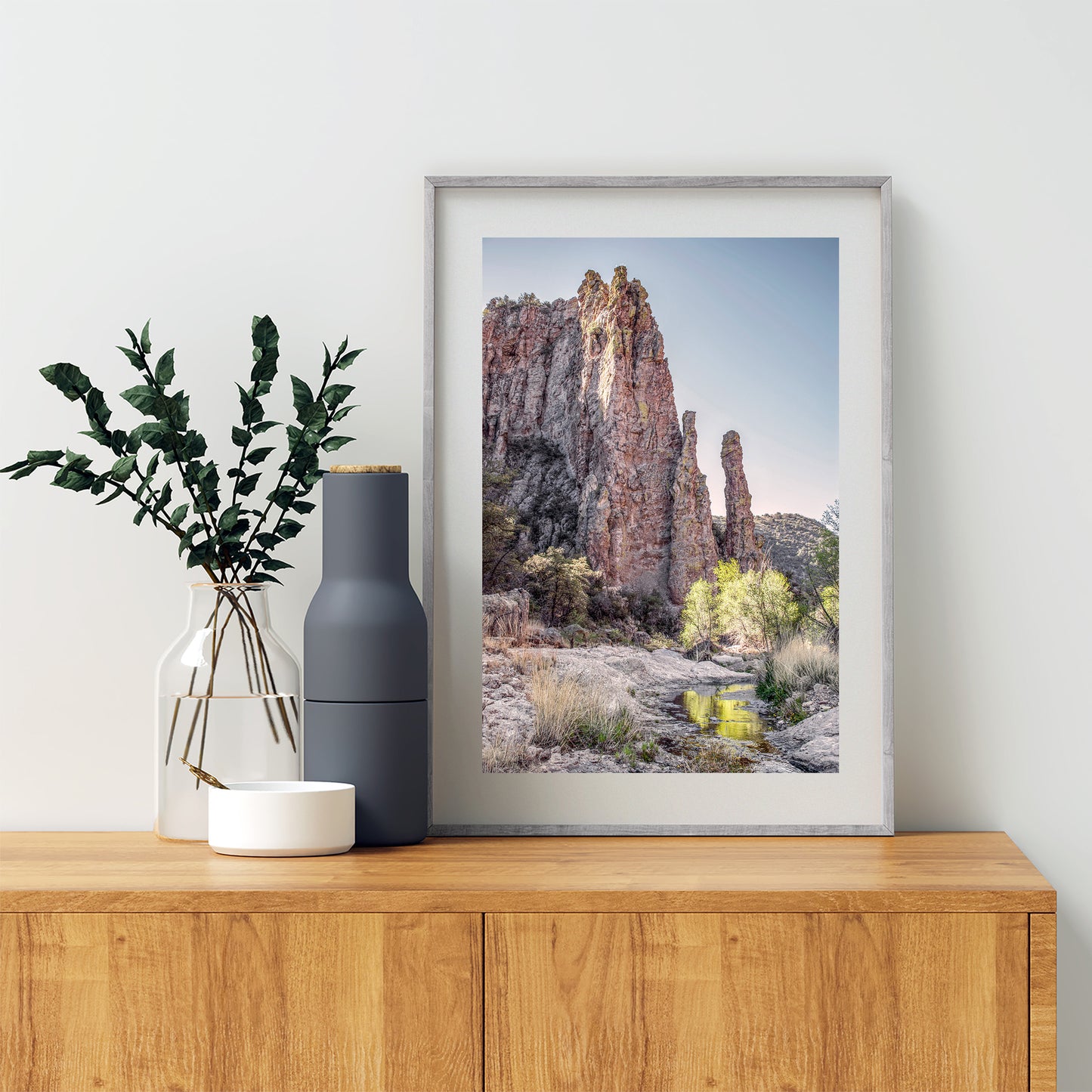 Arizona USA Desert Canyon Wilderness Art with Spring Creek