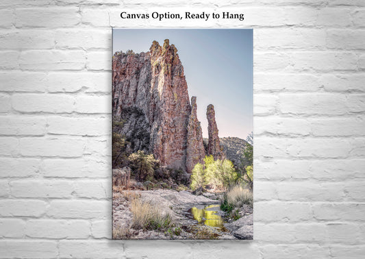 Arizona Desert Canyon Wilderness Art Print with Spring Creek