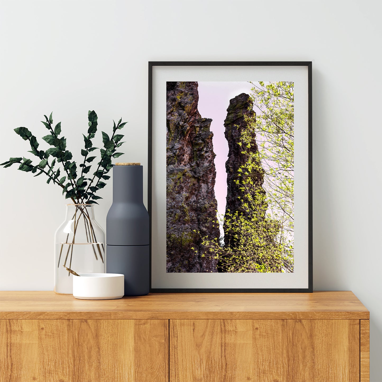 Mexico Border Wilderness Landscape Artwork with Desert Canyon