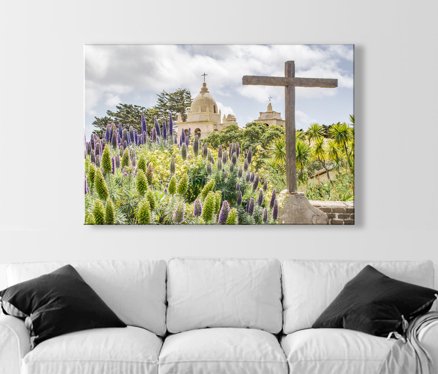 Carmel Mission Spring Blooms – Spanish Mission Garden Art Print
