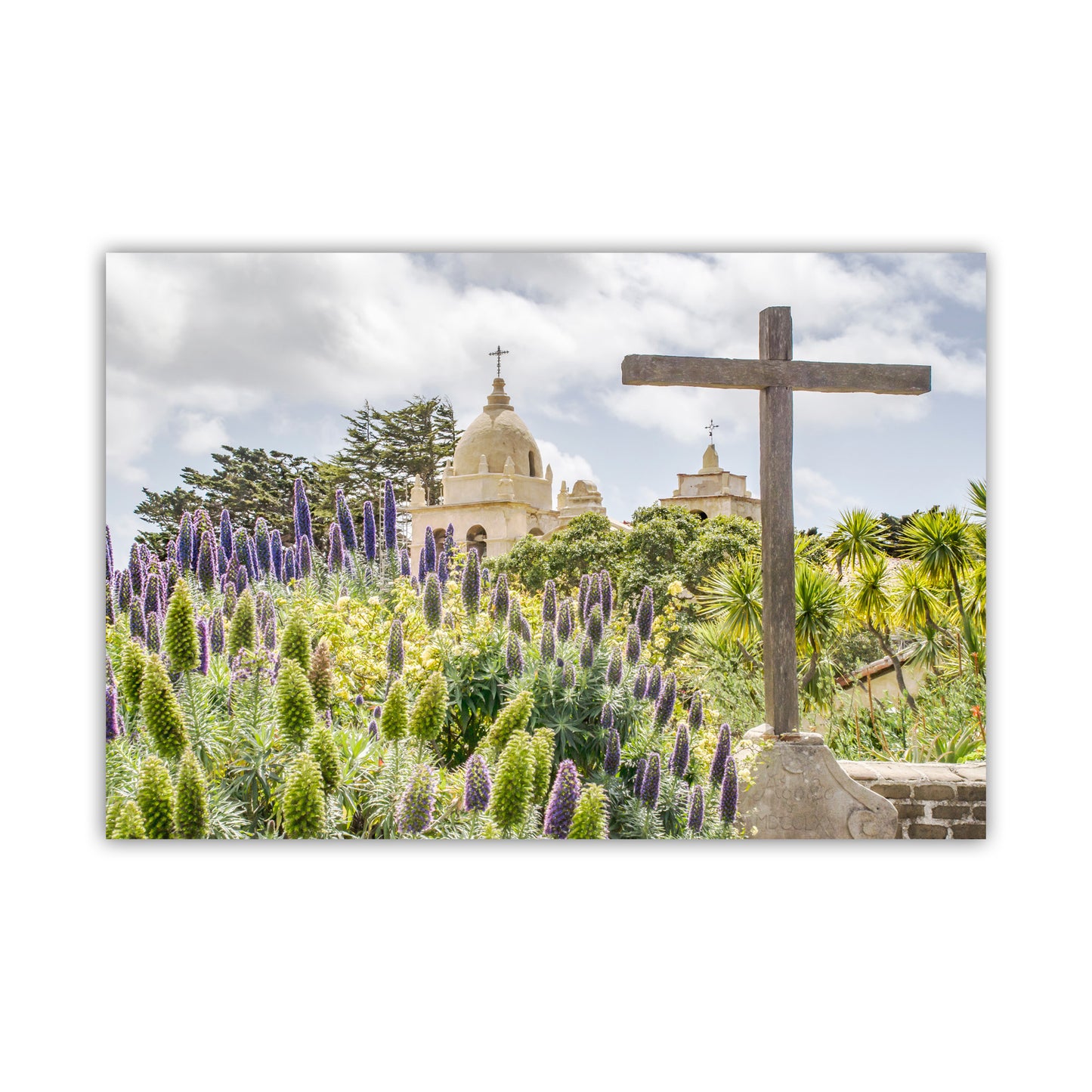 Carmel Mission Spring Blooms – Spanish Mission Garden Art Print