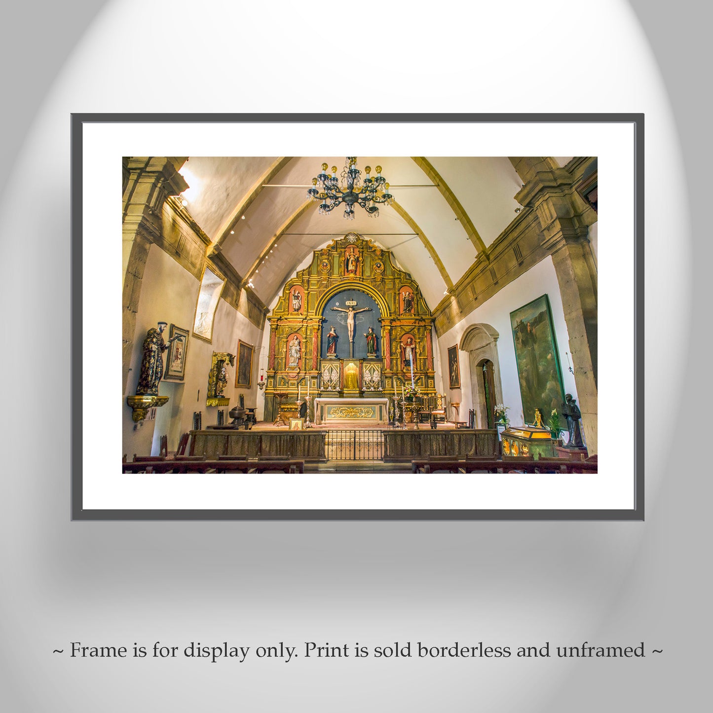 Carmel Mission Interior Photo – Vintage Church Architecture Art Print