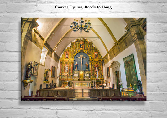 Carmel Mission Interior Photo – Vintage Church Architecture Art Print