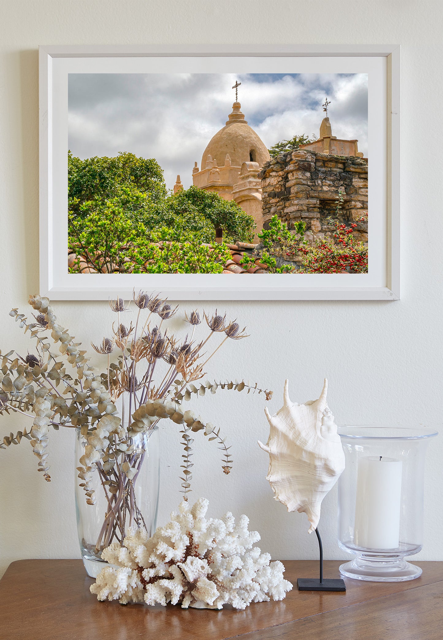 Carmel by the Sea California Spanish Mission Church Art Print