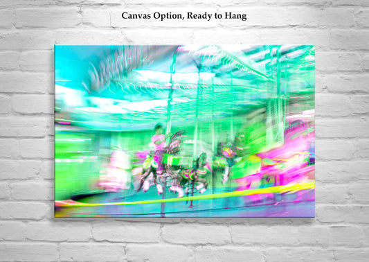 Santa Cruz CA Carousel Print | Vintage Boardwalk Wall Art