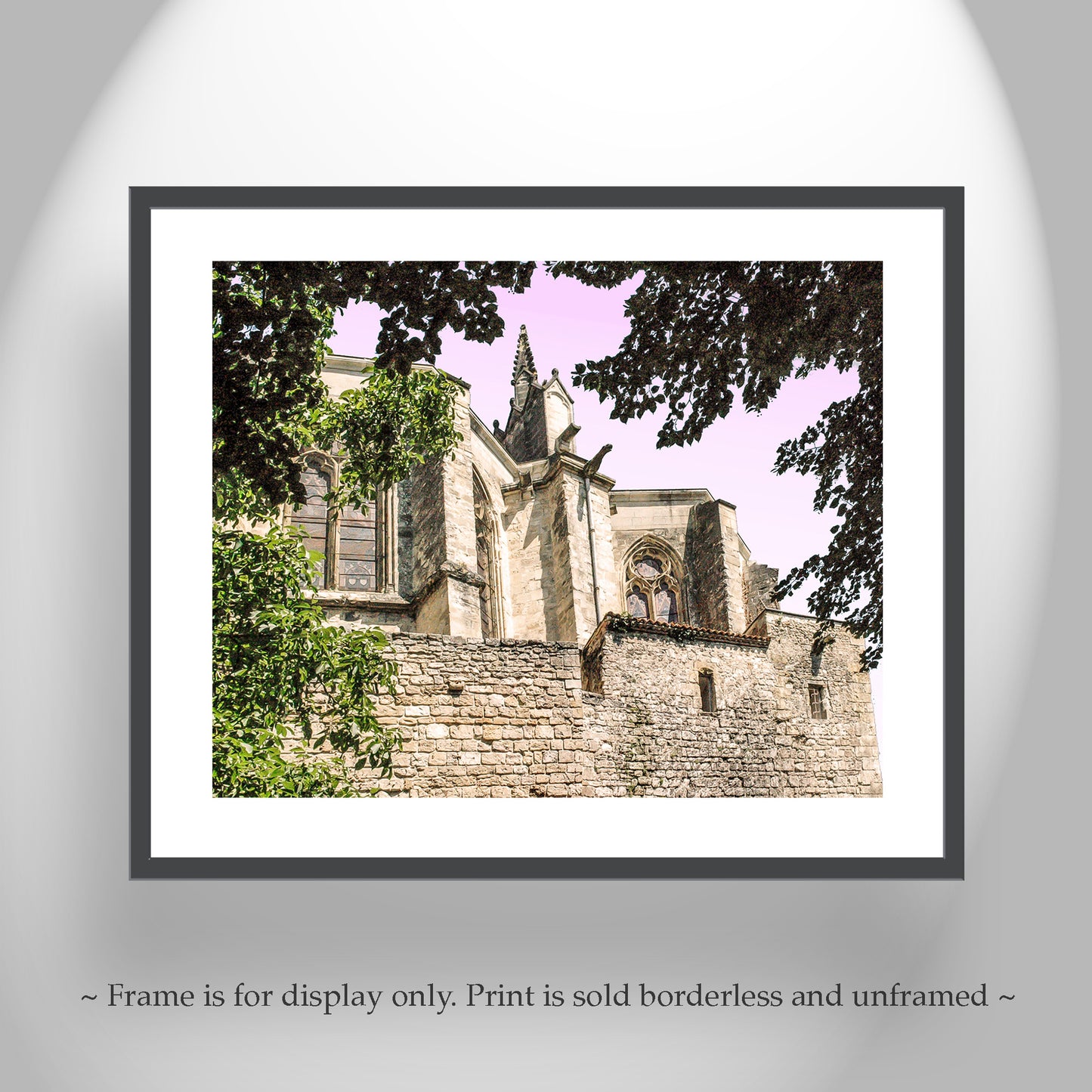 French Cathedral in Bazas Aquitaine France | Photo Art Print Gift
