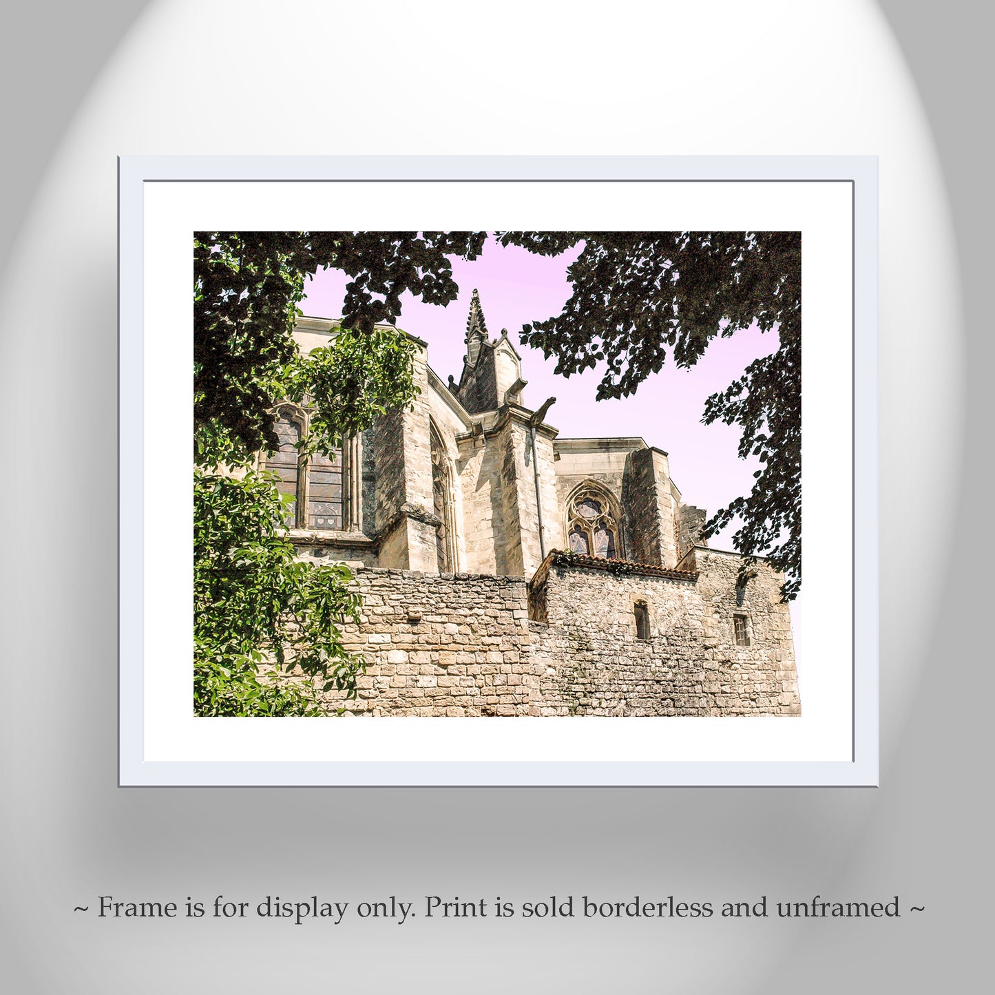 French Cathedral in Bazas Aquitaine France | Photo Art Print Gift