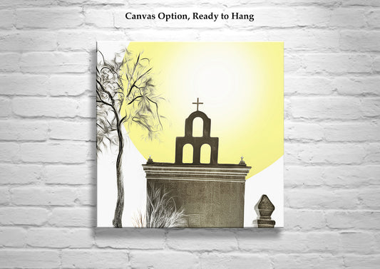 Church Chapel at San Xavier Mission | Tucson Southwest Design & Desert Sunset