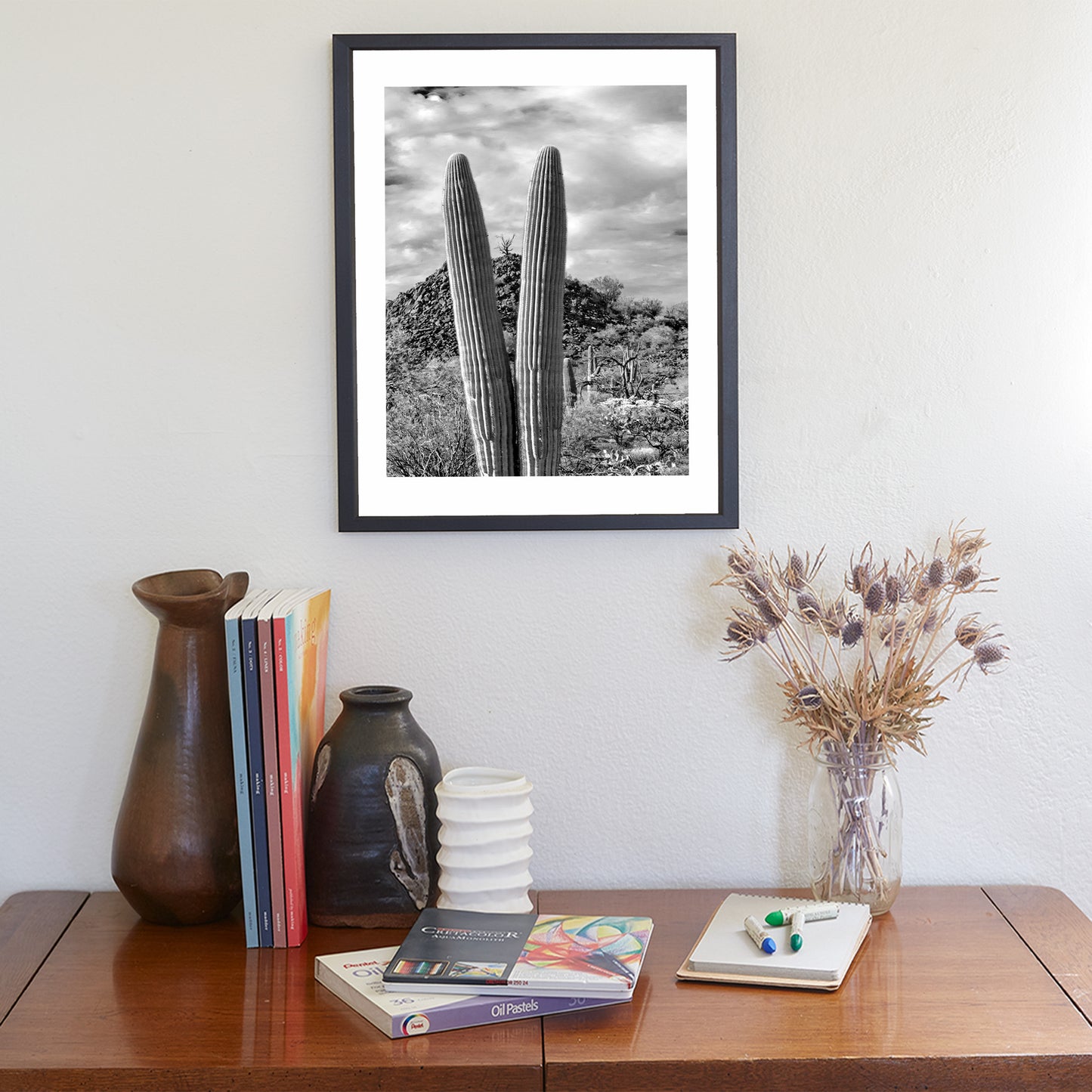 Cactus Decor with Desert Landscape at Cocoraque Butte Tucson Arizona