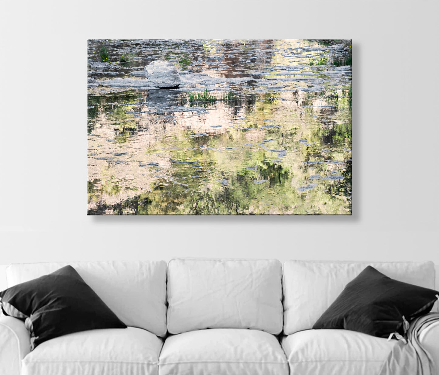 Desert Canyon Stream Abstract Fine Art with Water Reflections