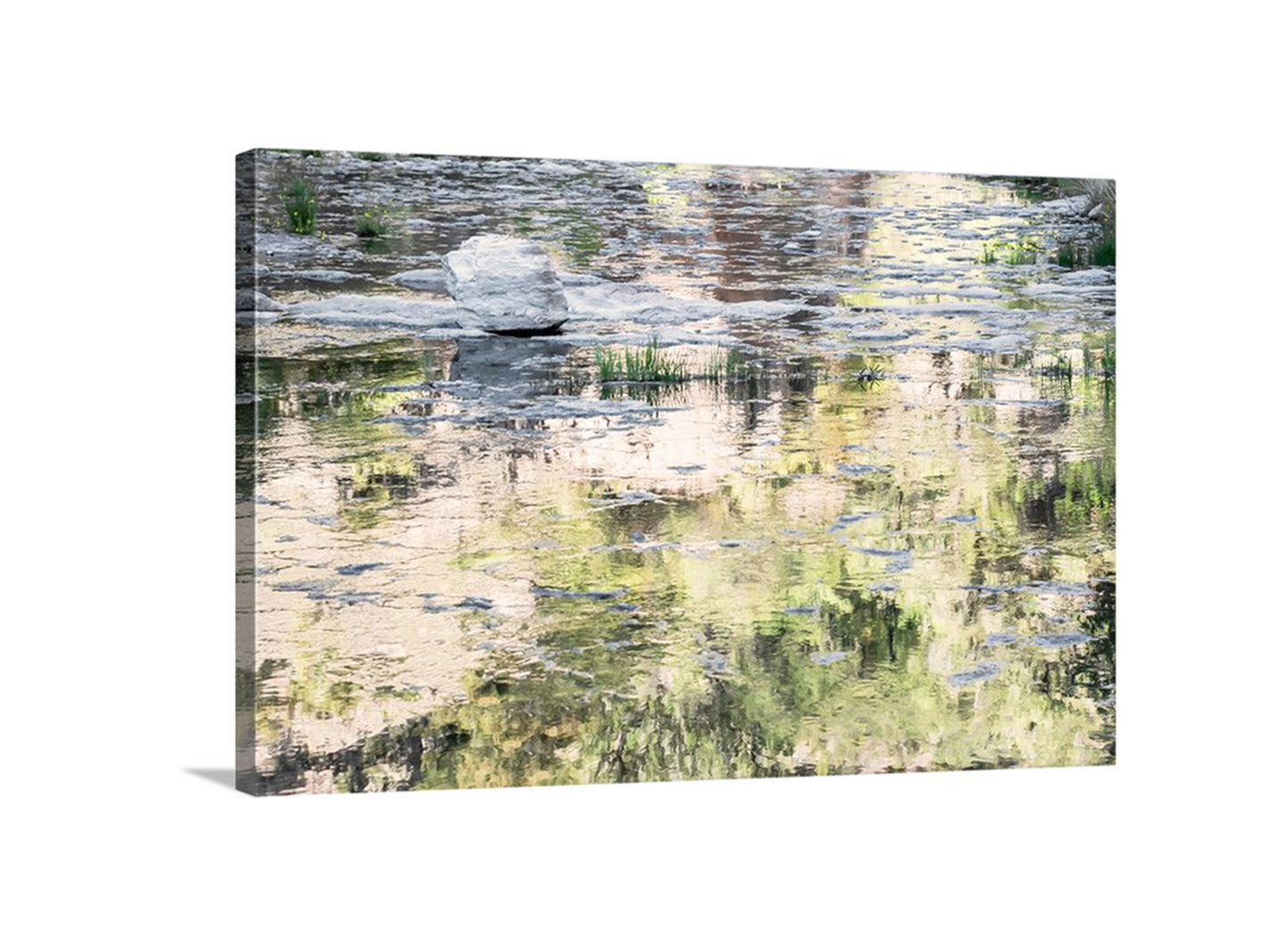 Desert Canyon Stream Abstract Fine Art with Water Reflections