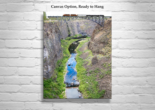 Crooked River Gorge Bend Oregon Railroad Art | Western Canyon Landscape