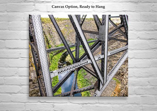 Bend Oregon Art Print Gift with Crooked River Railroad Trestle