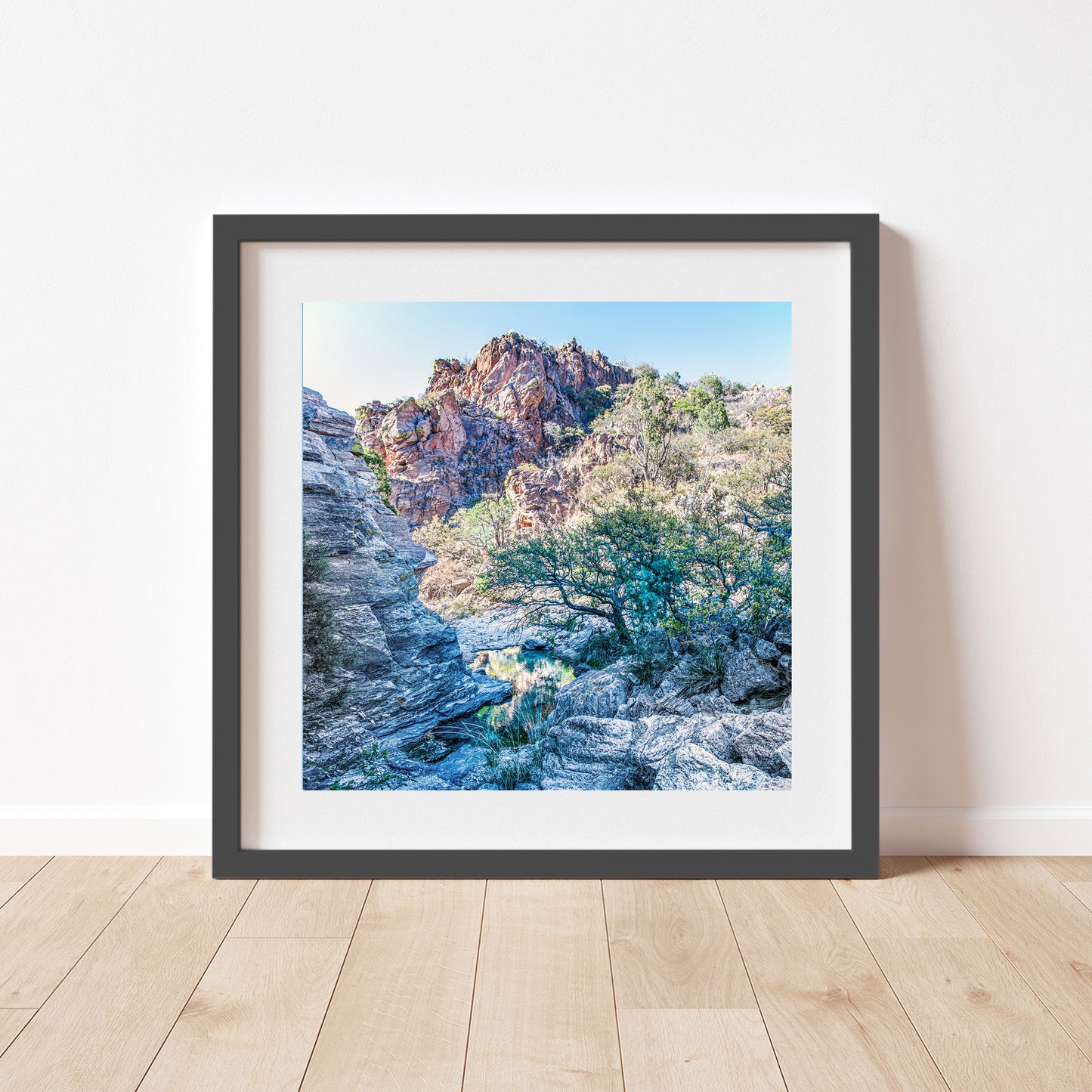 Desert Canyon Wall Decor in Southern Arizona on Square Art Print