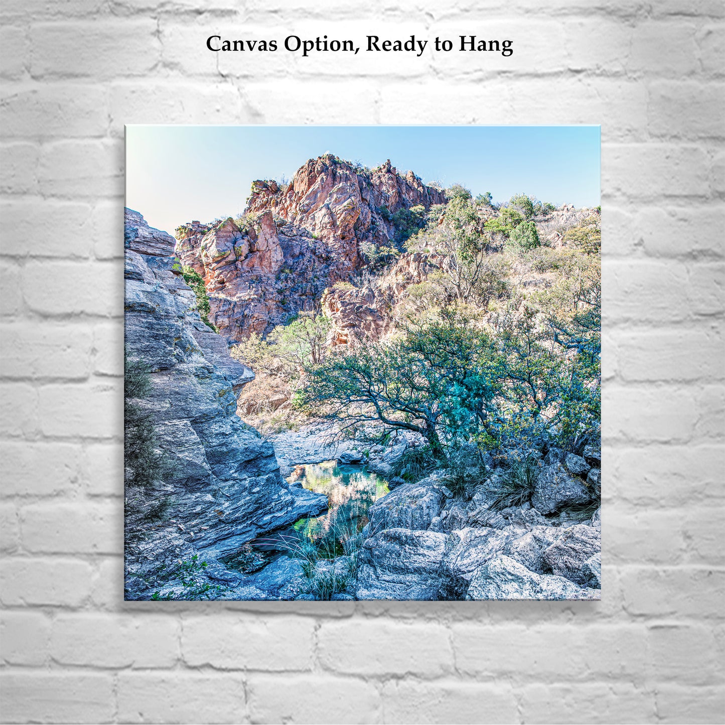 Desert Canyon Wall Decor in Southern Arizona on Square Art Print