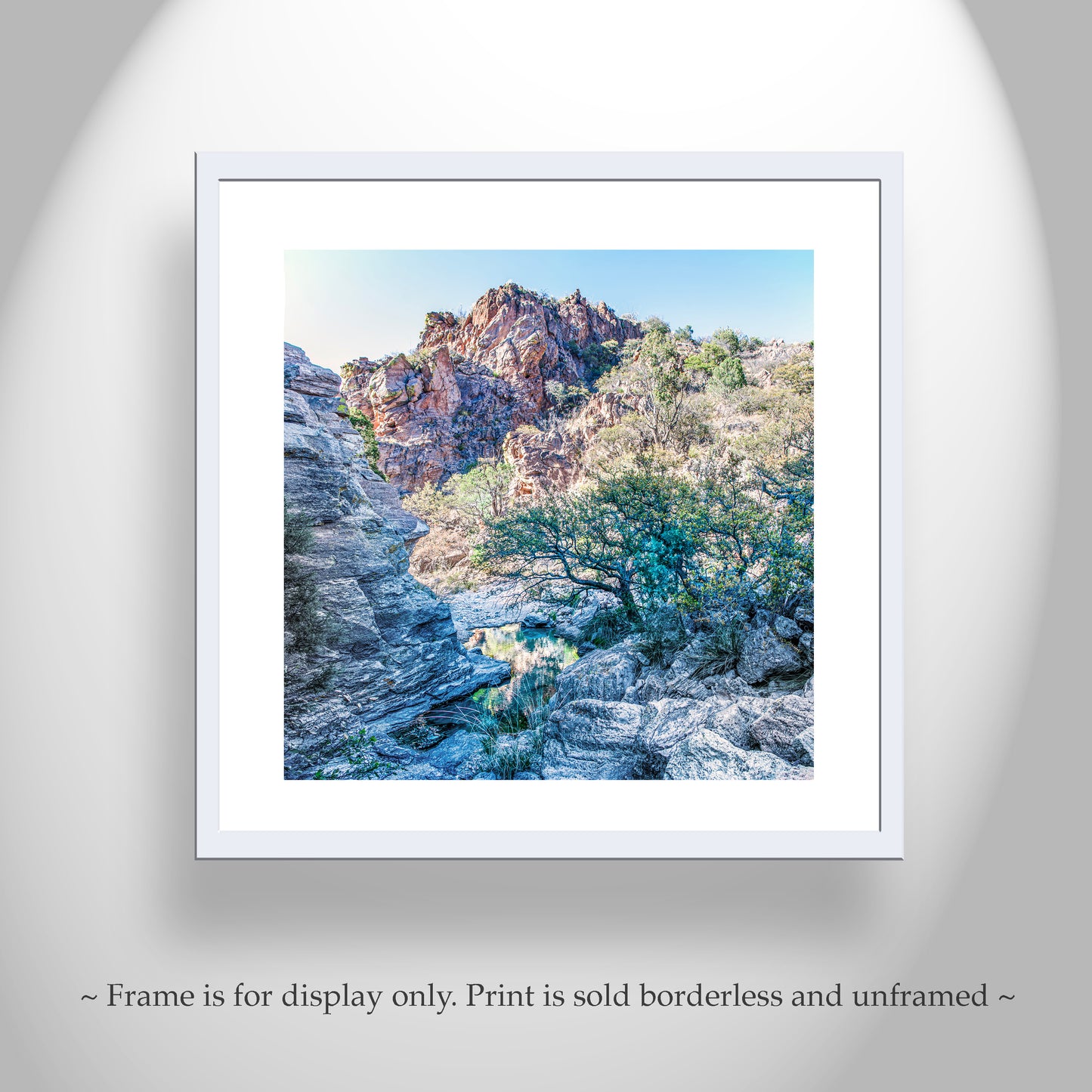 Desert Canyon Wall Decor in Southern Arizona on Square Art Print