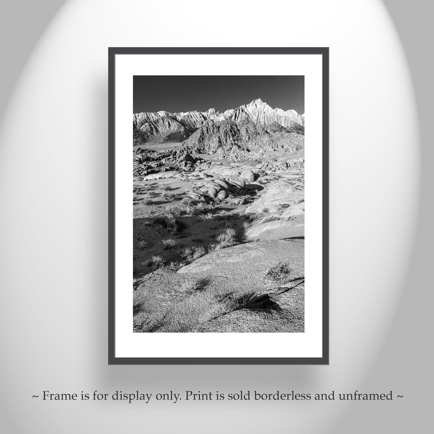 Black and White Eastern Sierra Photograph for Sale with Mt Whitney