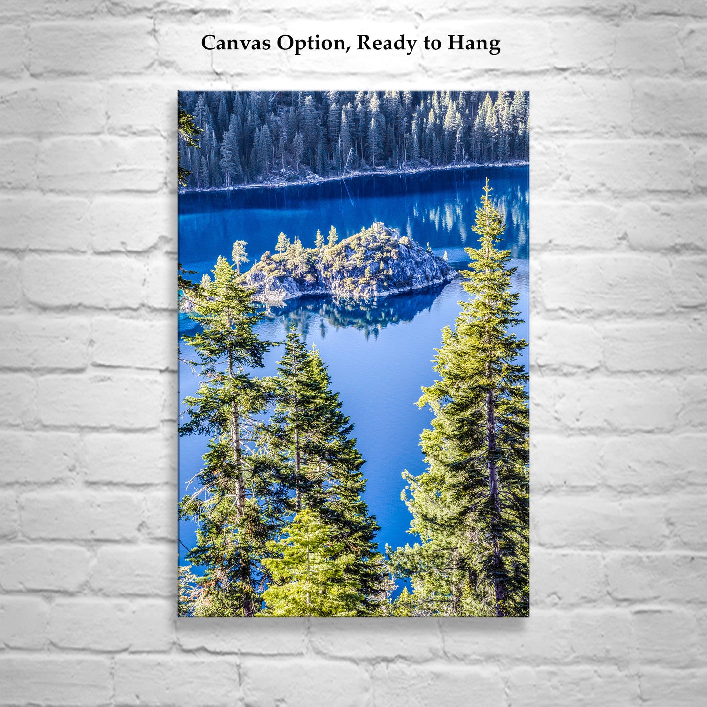 Emerald Bay Lake Tahoe Landscape Wall Art Print | Vertical Photo