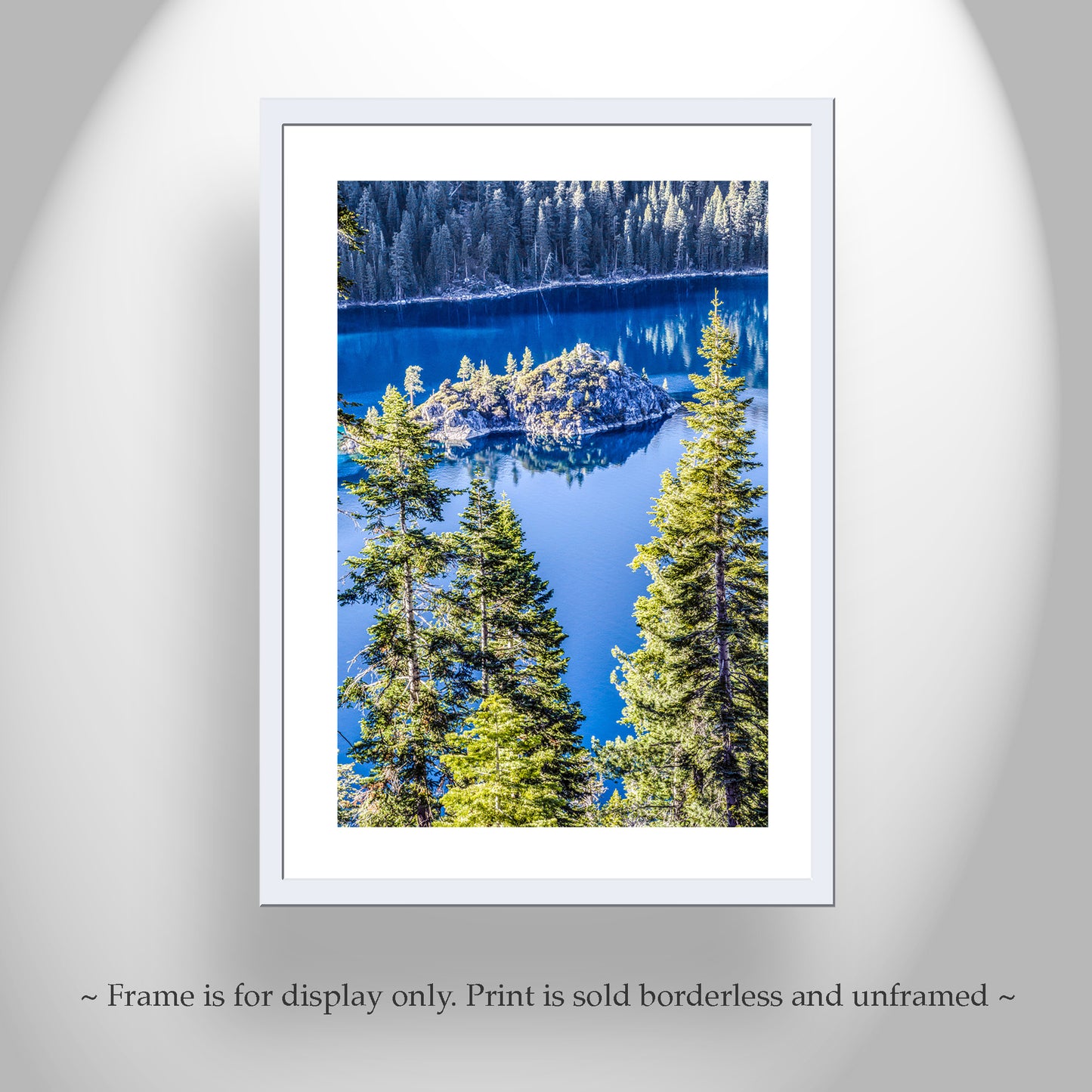 Emerald Bay Lake Tahoe Landscape Wall Art Print | Vertical Photo