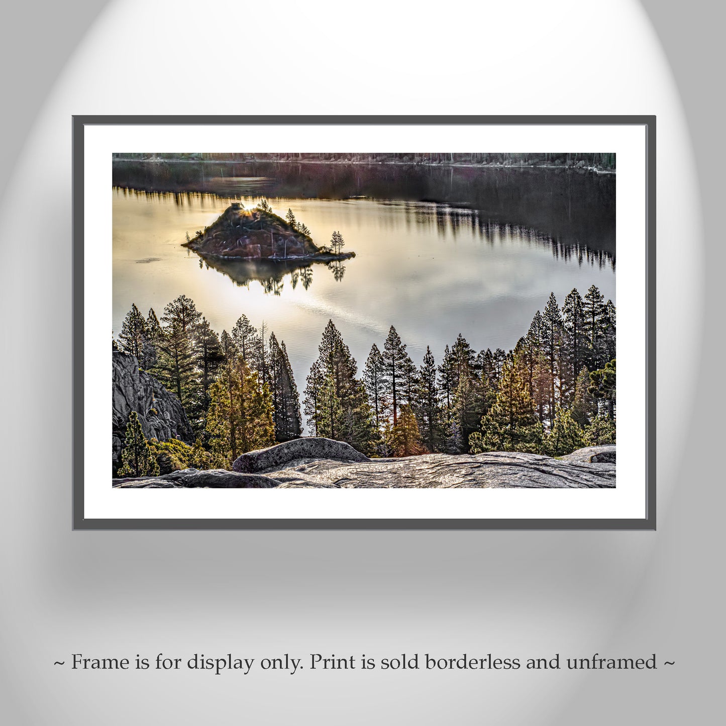 Lake Tahoe Wall Art Print with Emerald Bay Sunrise | Sierra Nevada Mountains Wall Decor for Home or Office | Tahoe Photography Gift