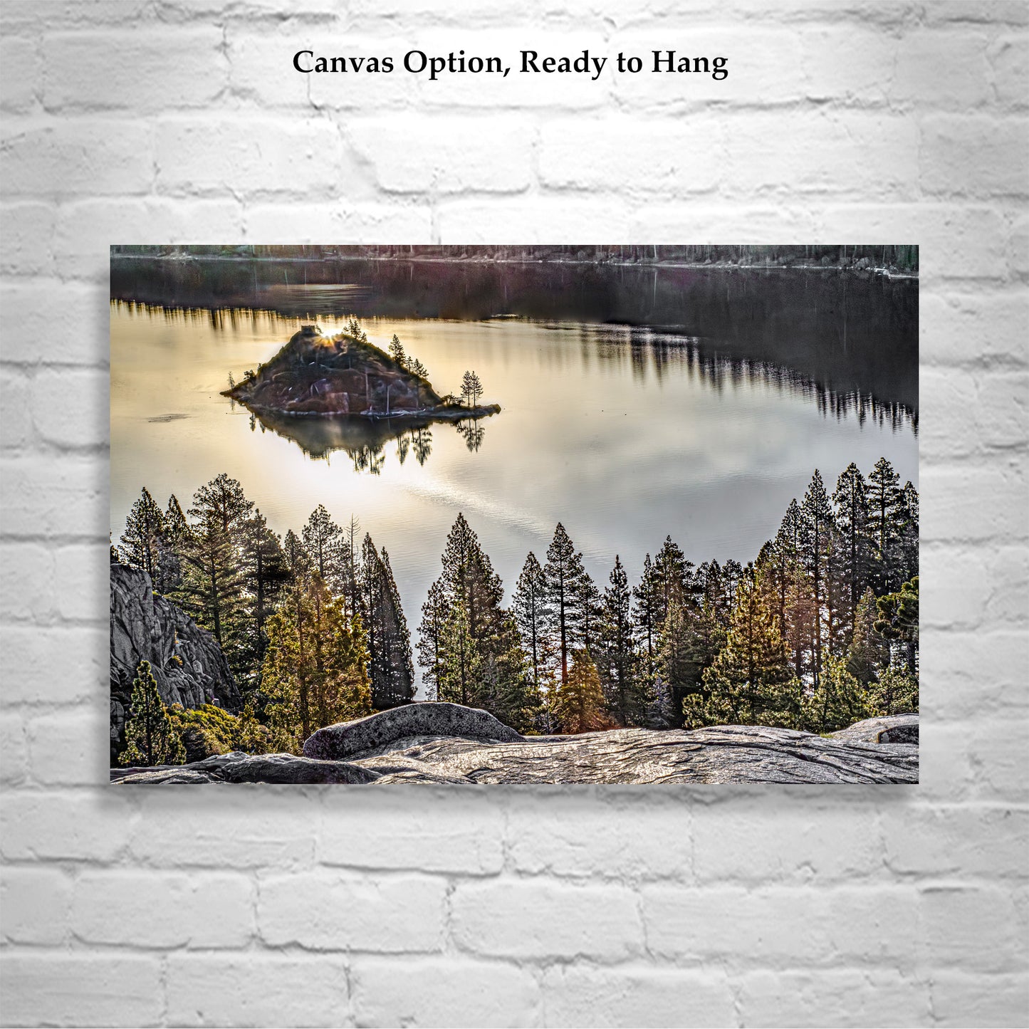 Lake Tahoe Wall Art Print with Emerald Bay Sunrise | Sierra Nevada Mountains Wall Decor for Home or Office | Tahoe Photography Gift