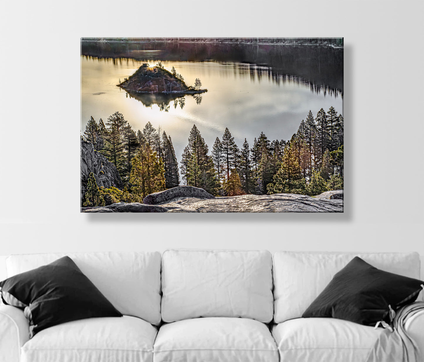 Lake Tahoe Wall Art Print with Emerald Bay Sunrise | Sierra Nevada Mountains Wall Decor for Home or Office | Tahoe Photography Gift