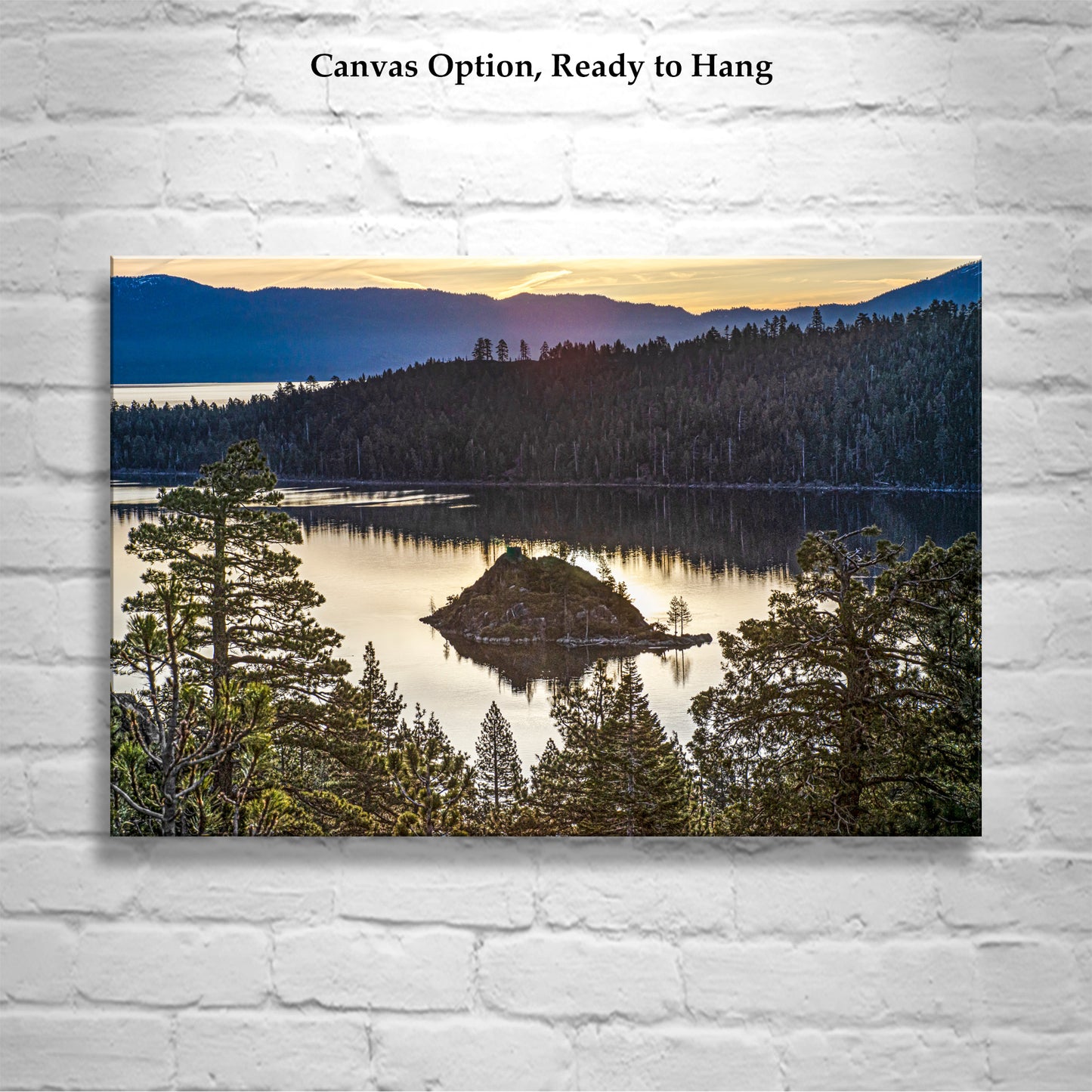 Lake Tahoe Emerald Bay Wall Art | Peaceful Mountain Sunrise Photograph | Sierra Nevada Artwork Gift for Home or Office