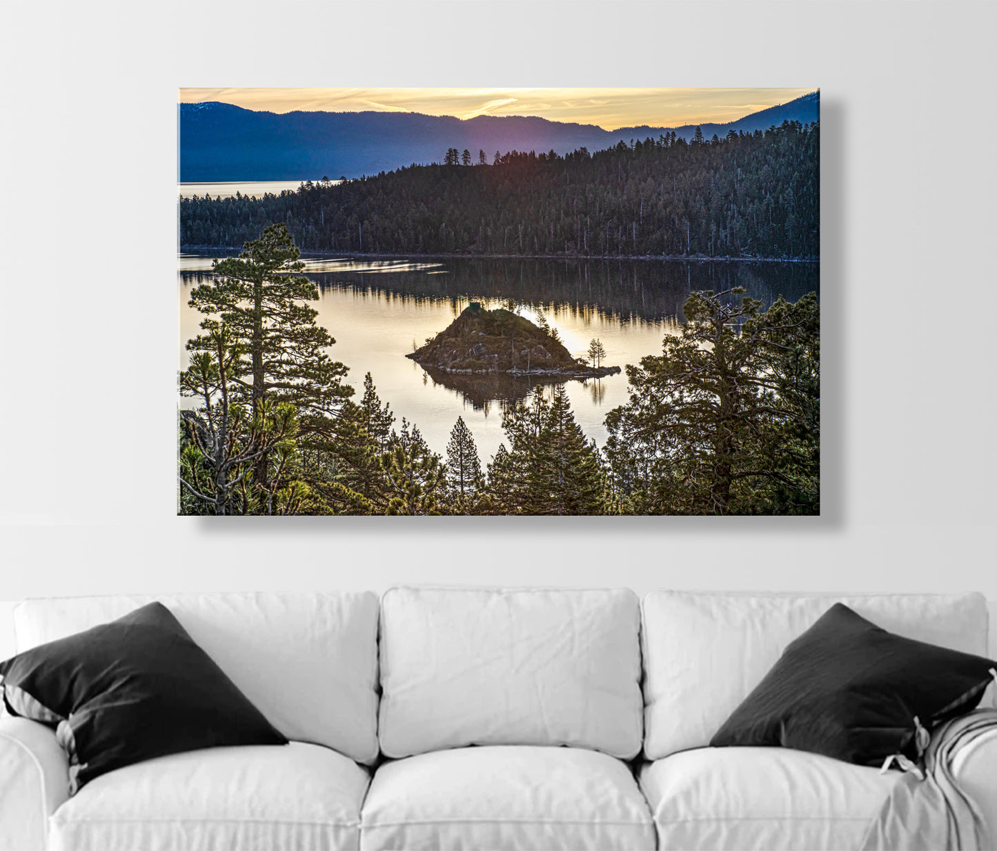 Lake Tahoe Emerald Bay Wall Art | Peaceful Mountain Sunrise Photograph | Sierra Nevada Artwork Gift for Home or Office