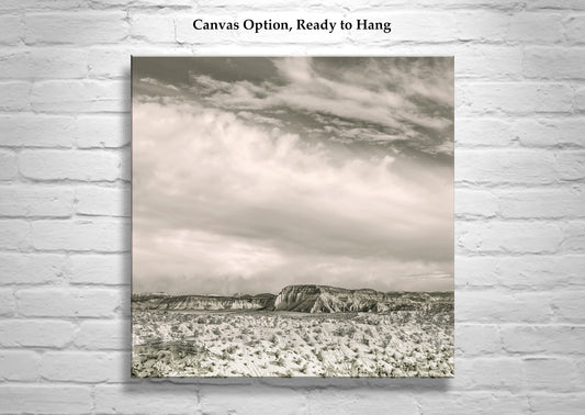 Escalante Utah Desert Landscape Photography on Square Print