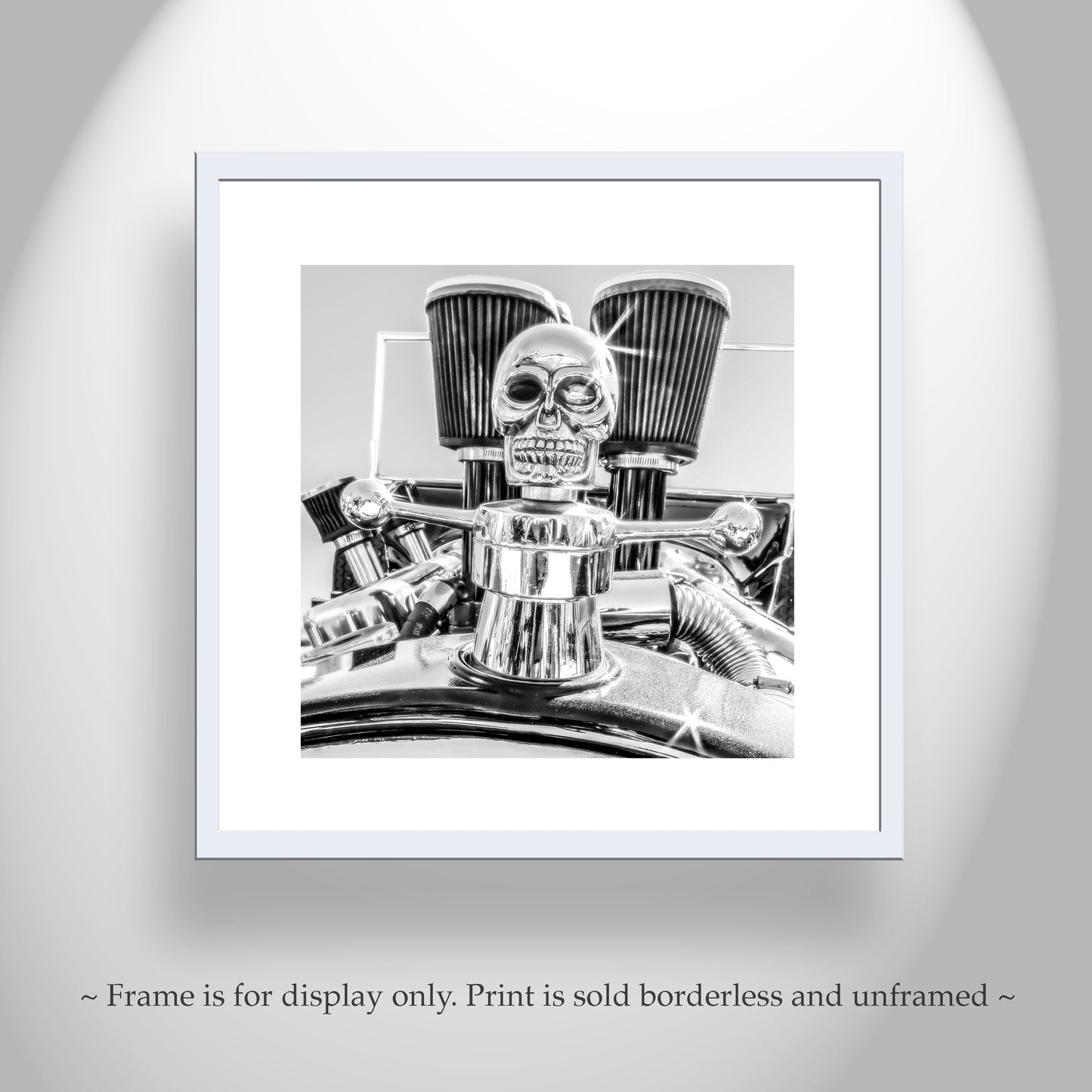 Ford Model T Hot Rod Art Print in Square Format Black and White