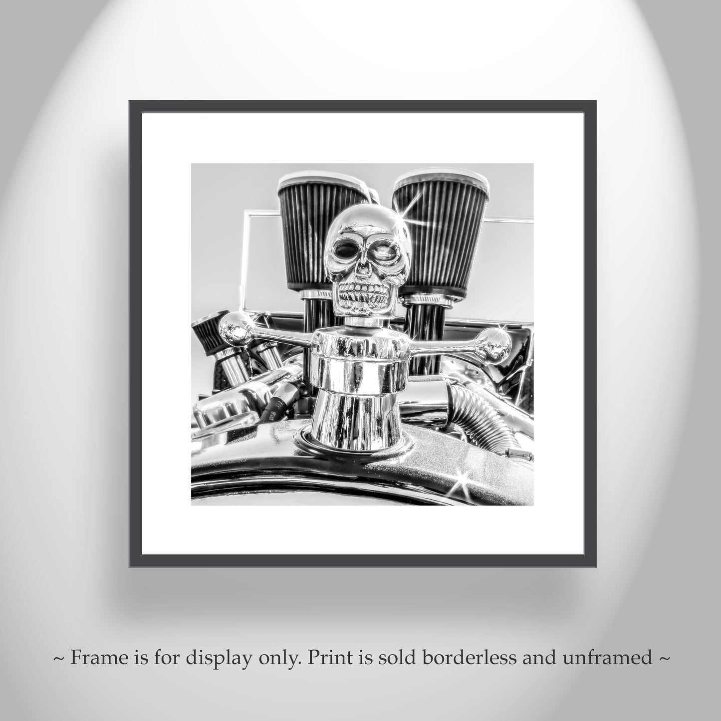 Ford Model T Hot Rod Art Print in Square Format Black and White