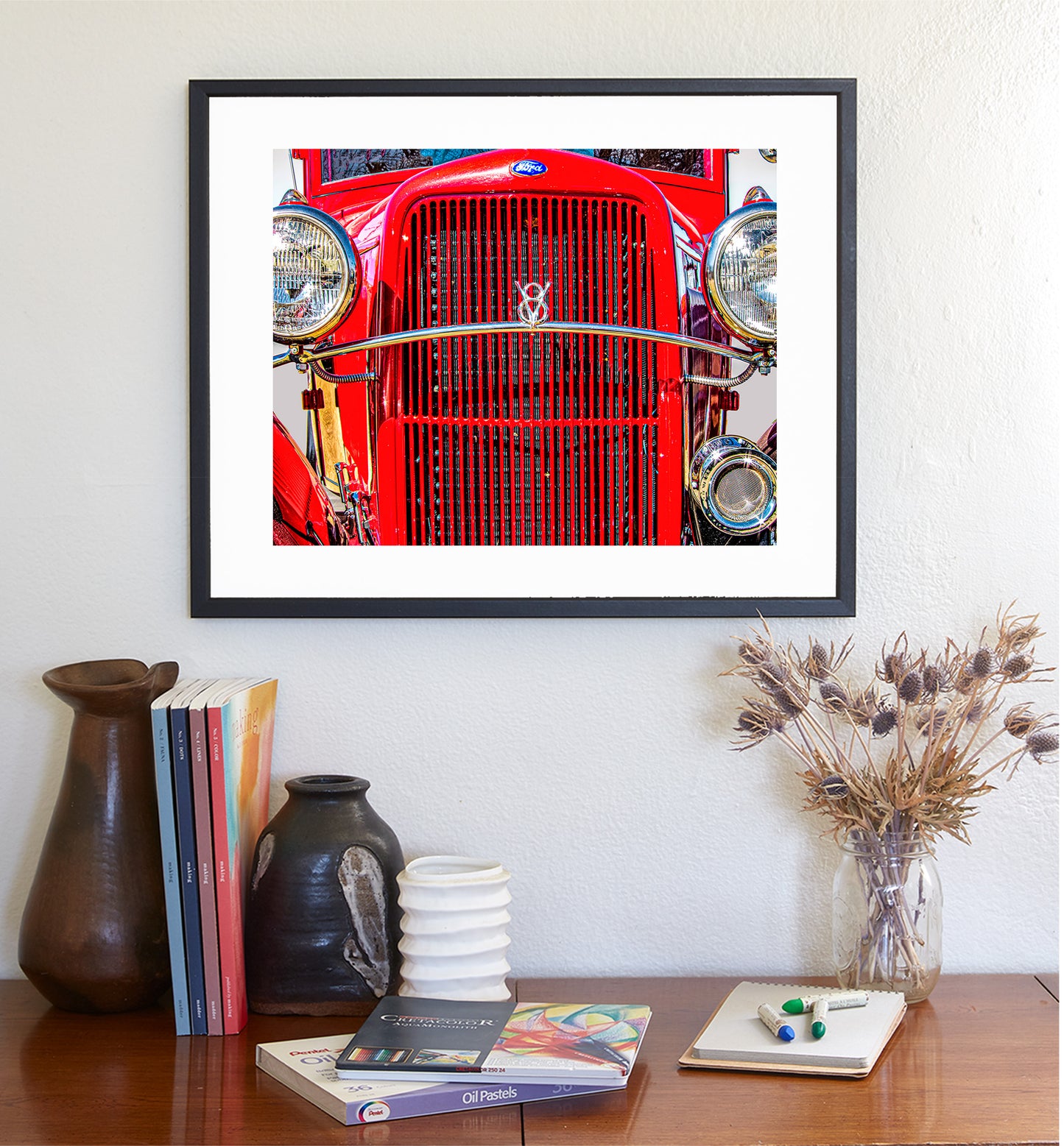 Ford Truck Picture as Vintage Automotive Wall Art