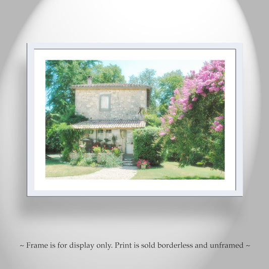 French Country Cottage Art Print | Bordeaux Stone House Decor