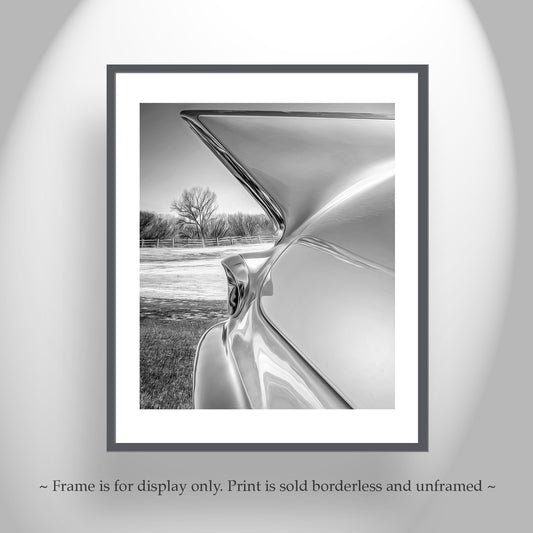 1957 Cadillac Eldorado Car Picture in Black and White