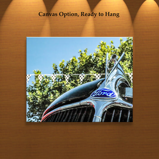 Vintage Ford V8 Old Car Picture as Wall Art